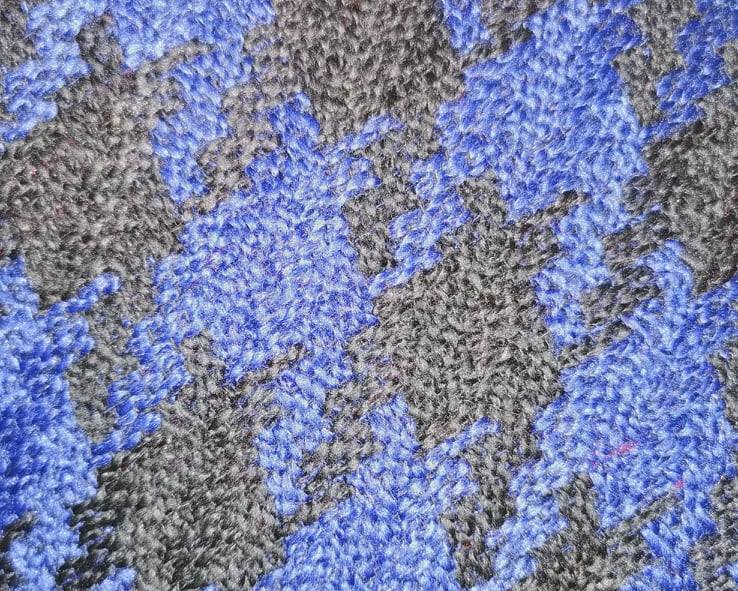 Carreaux bleu et noir
