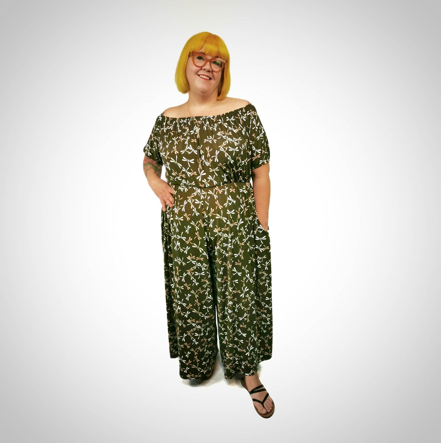 Long jumpsuit with pockets made in Quebec