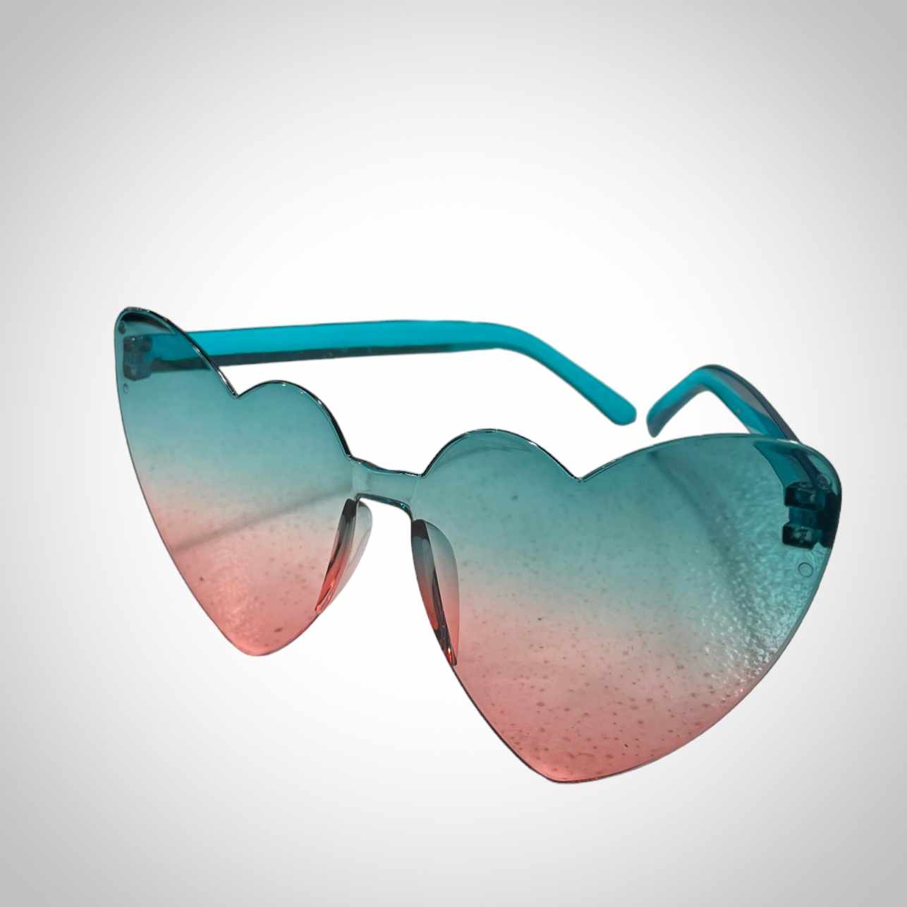Lunettes en forme de coeur bleu et rose