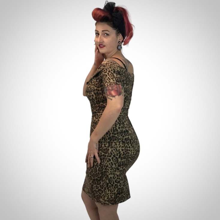 Robe très ajustée léopard