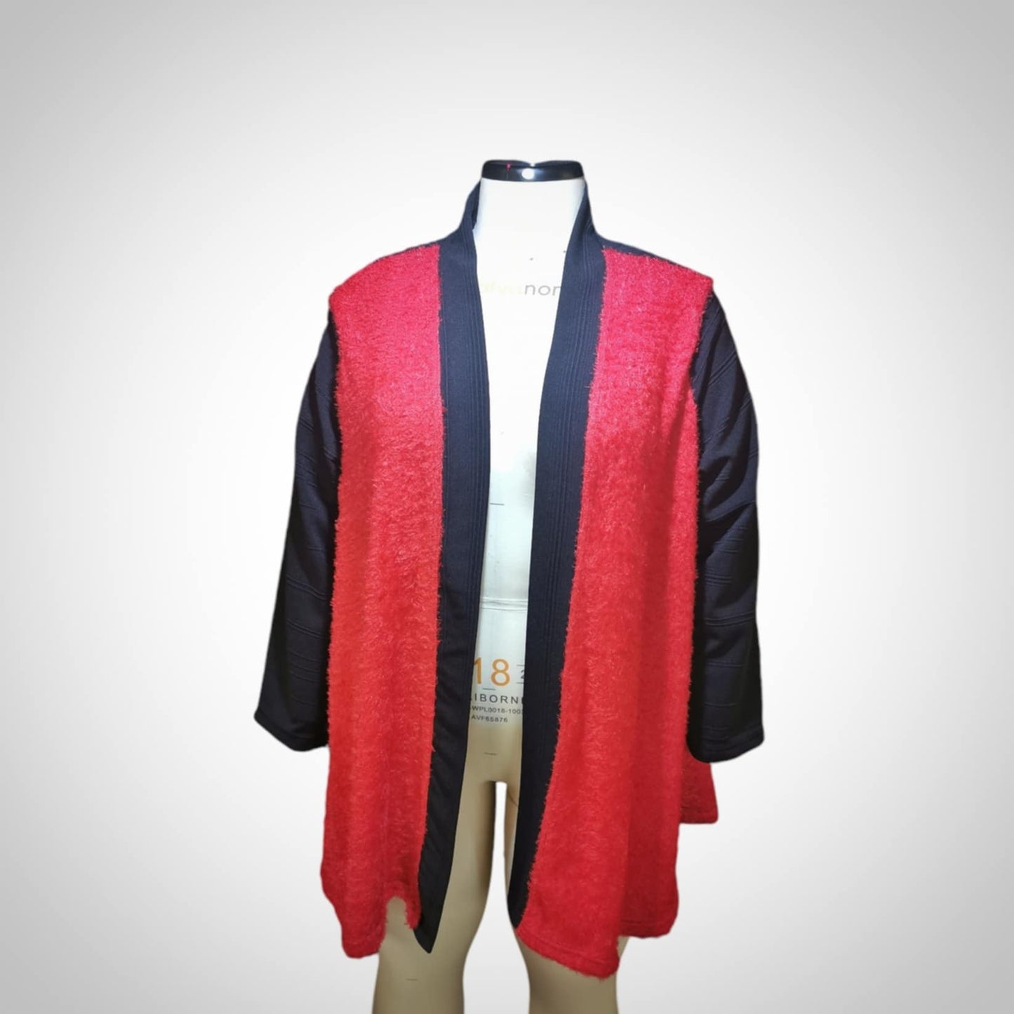 Veste devant rouge grande taille