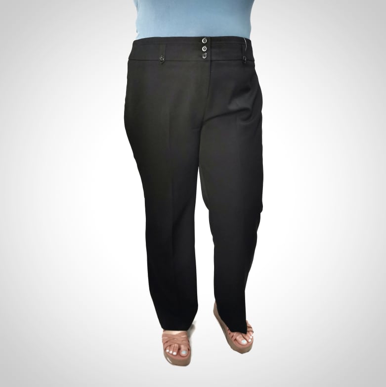 Pantalon noir 3 boutons