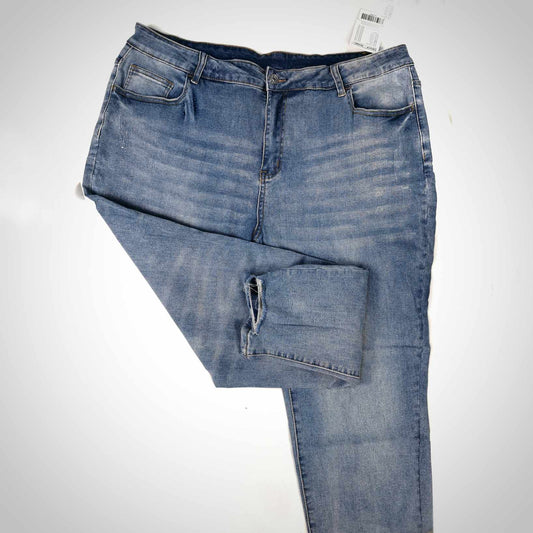 Pale jeans with silver line