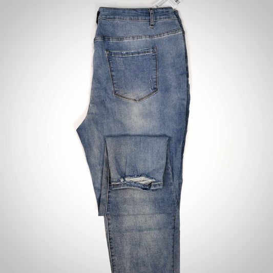 Pale jeans with silver line