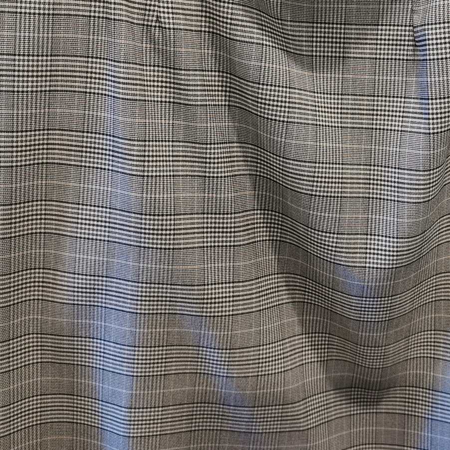 Jupe cigarette taille plus carreaux gris