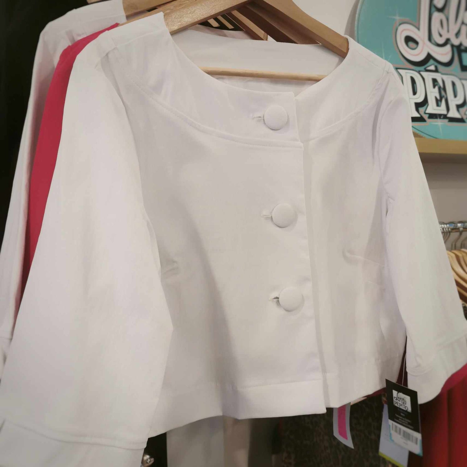 Boléro rétro taille plus blanc