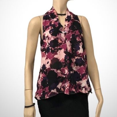 Camisole col plongeant imprimé coloré