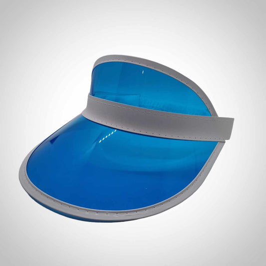 Casquette ouverte bleu plastifié