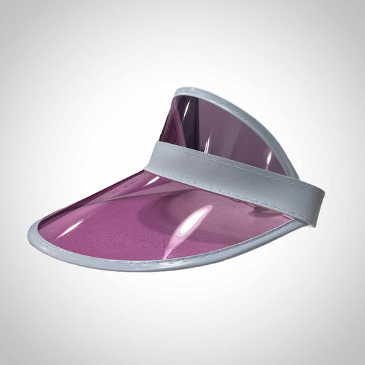 Casquette ouverte rose plastifié