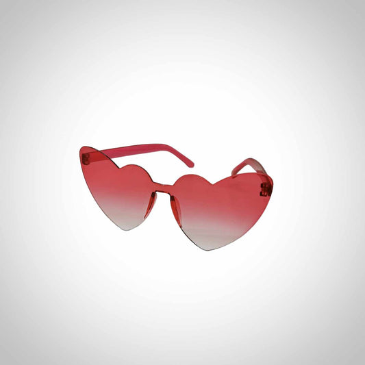 Lunettes en forme de coeur rouge et blanc