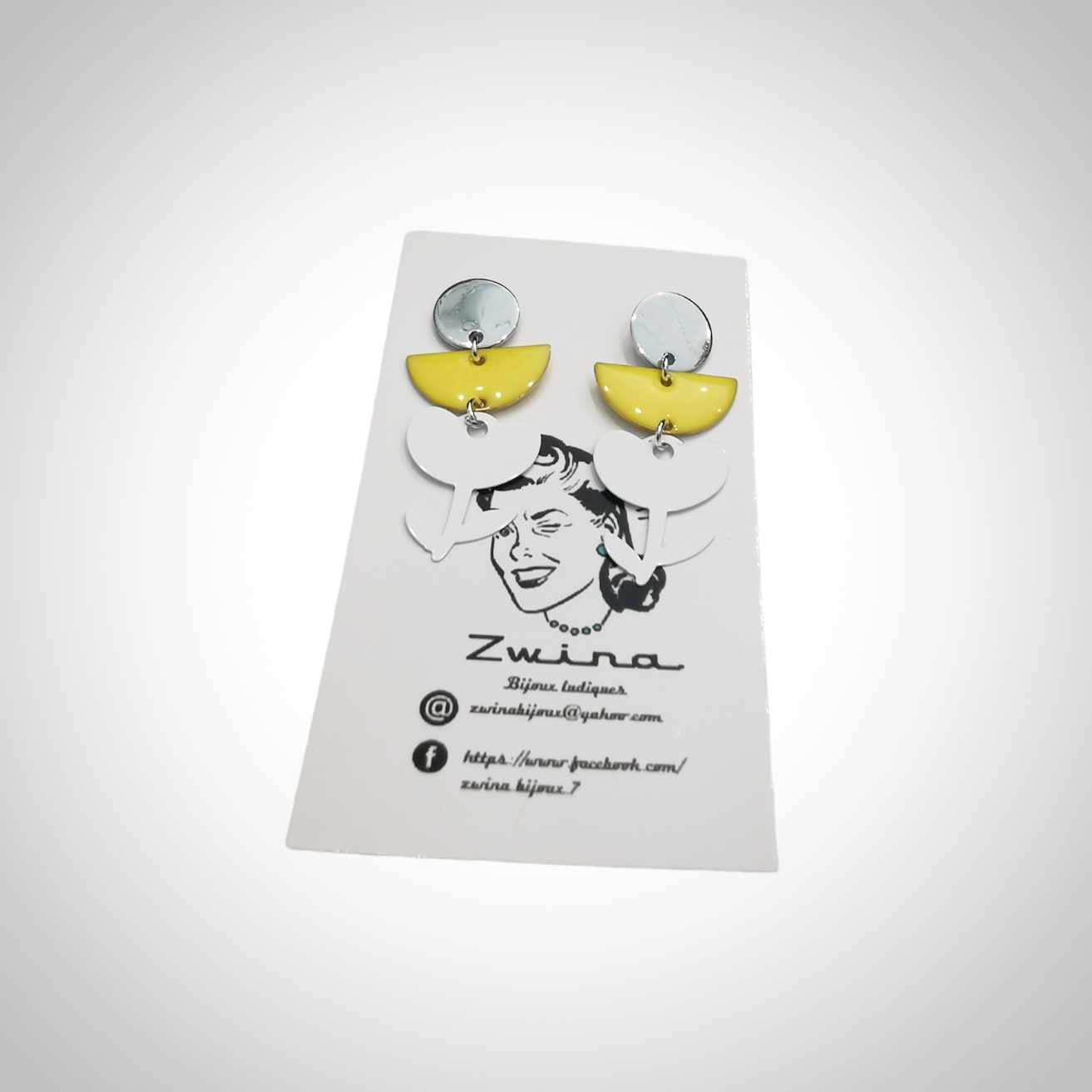 Boucles d'oreilles tulipes blanches