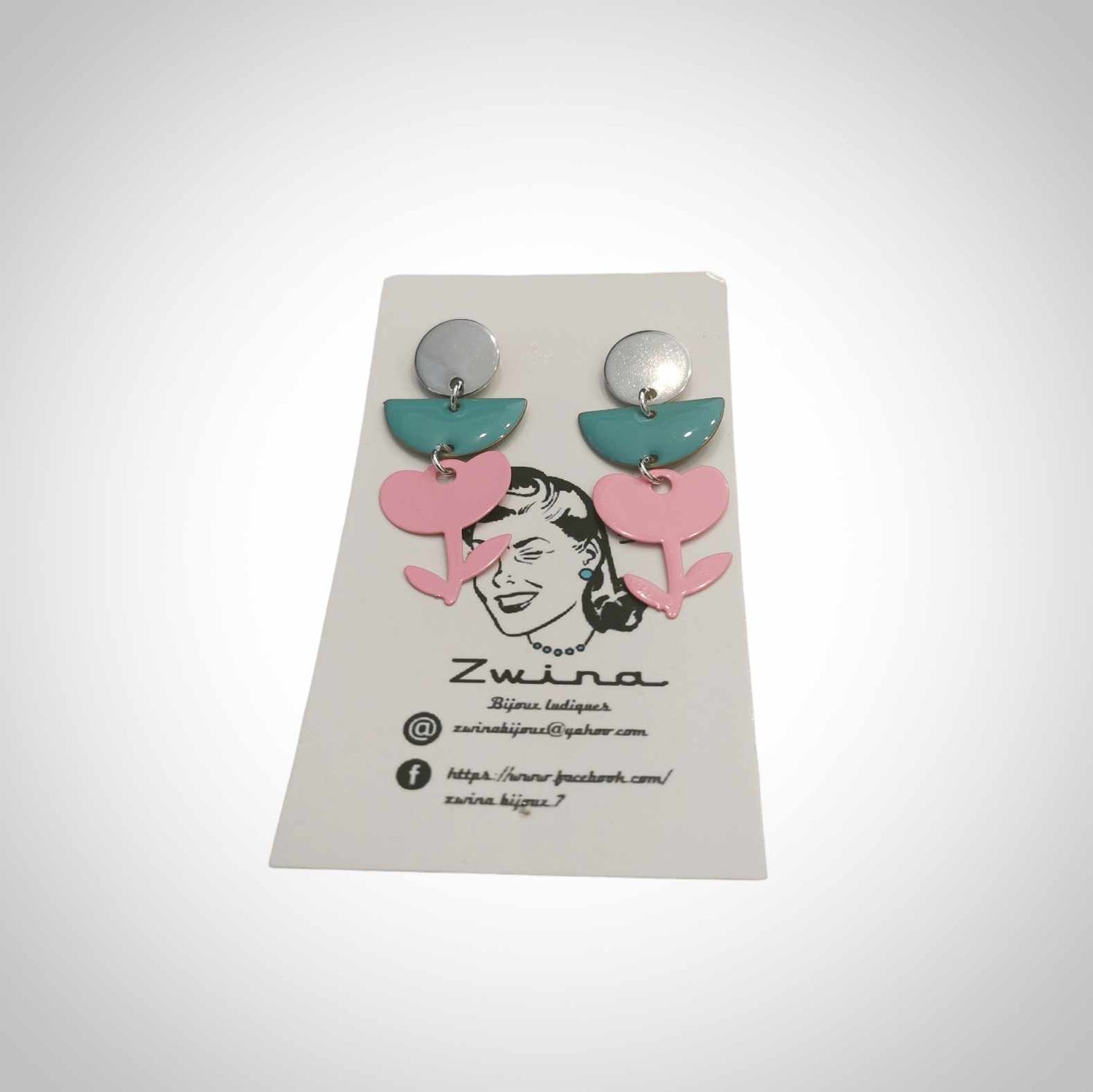 Boucles d'oreilles tulipes rose
