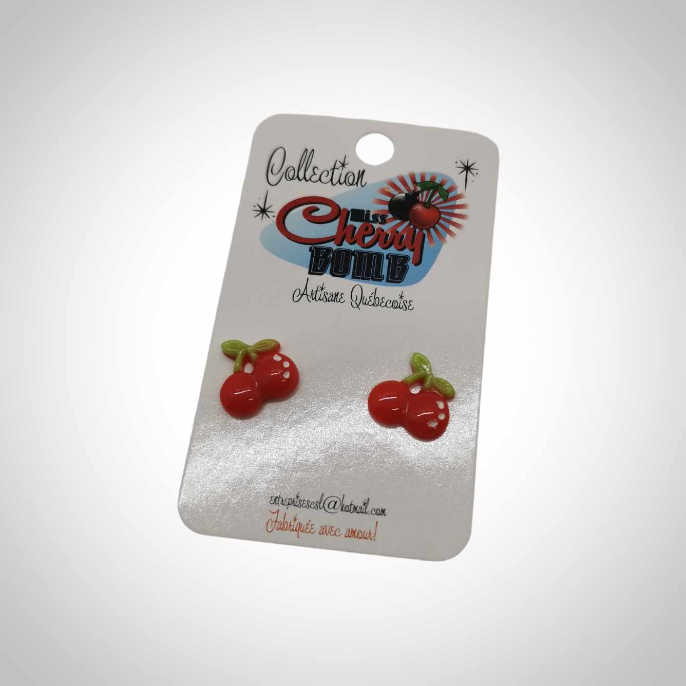Boucles d'oreilles cerises