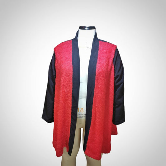 Veste devant rouge grande taille 