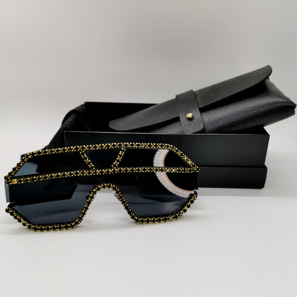 Sunglasses - black and gold