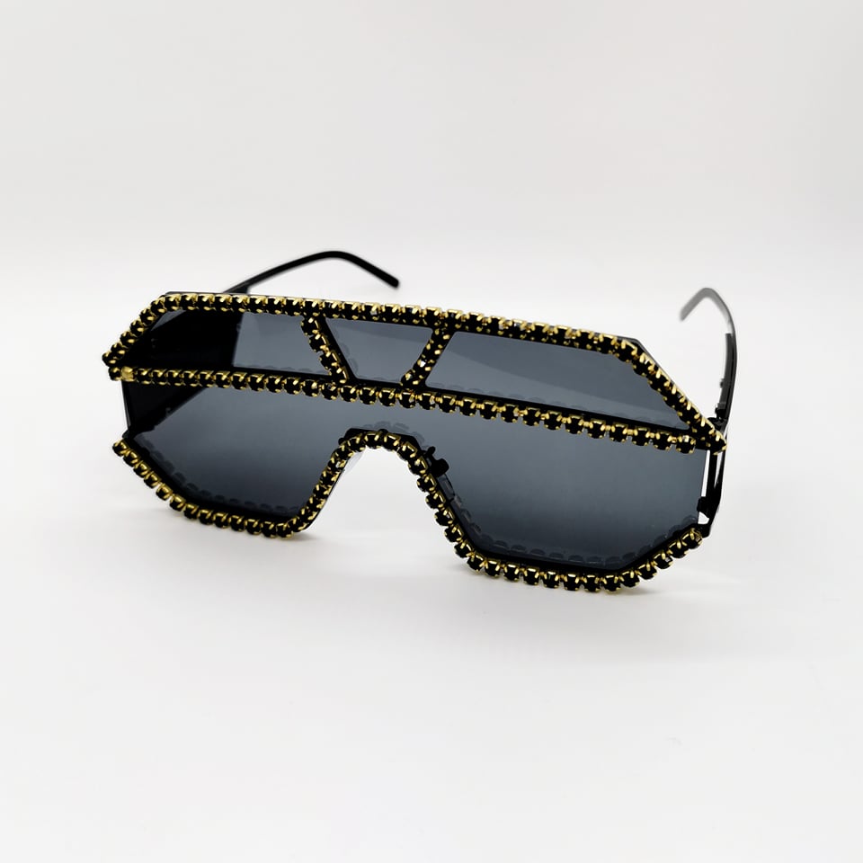 Sunglasses - black and gold