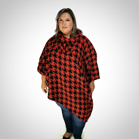 Rock'N Ronde Asymmetric Long Poncho Made in Quebec