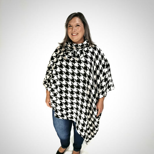 Rock'N Ronde Asymmetric Long Poncho Made in Quebec