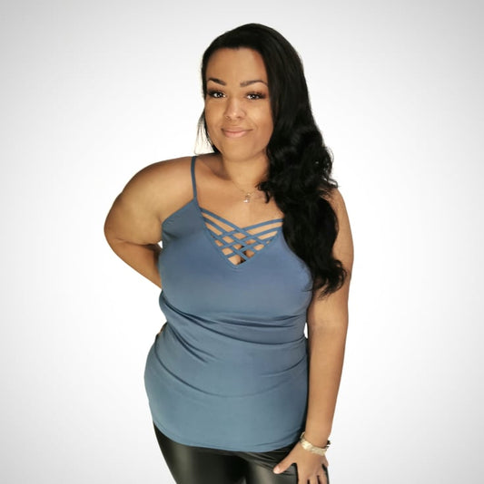Lace-up tank top