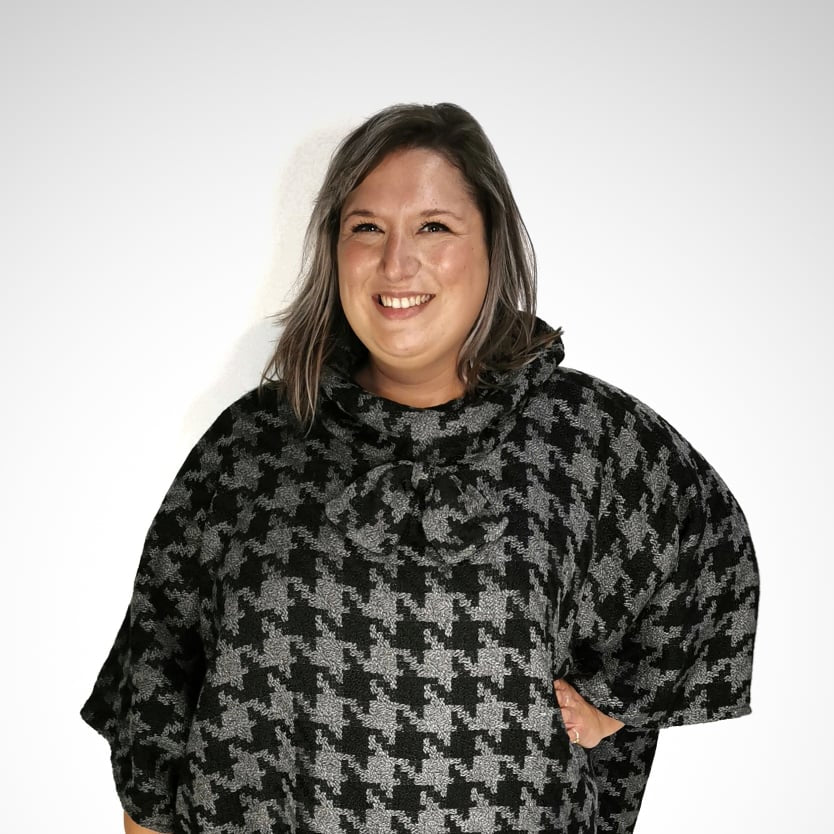Rock'N Ronde Asymmetric Long Poncho Made in Quebec