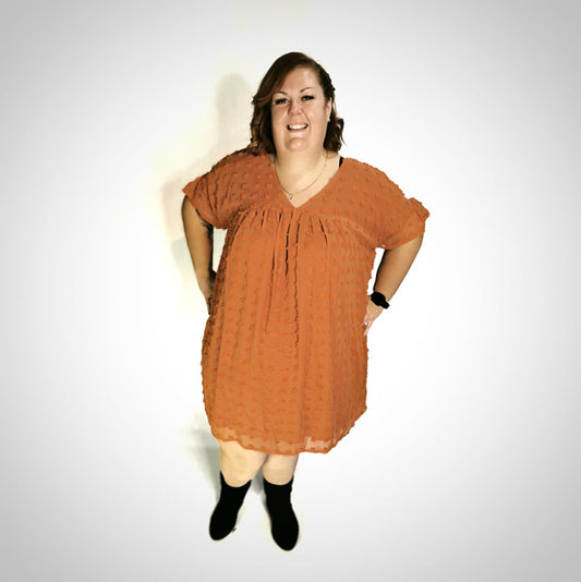 Robe courte à taille babydoll