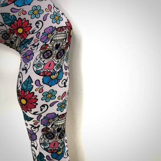 Legging crâne floral