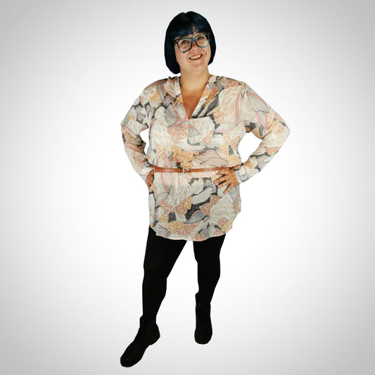 Tunique transparente à motif