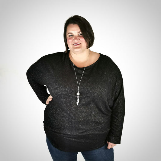 Soft Black Cross Back Sweater