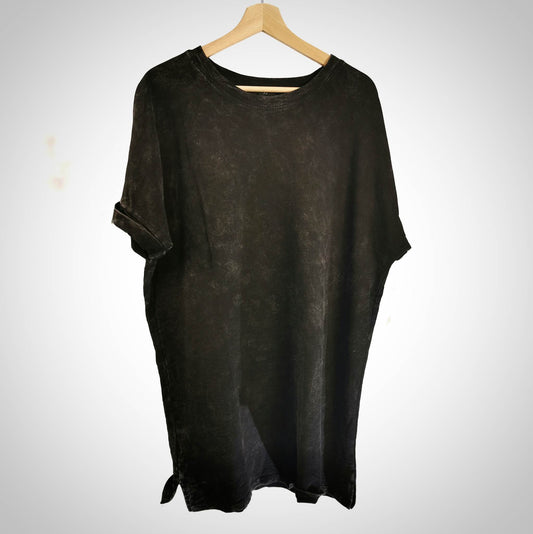 Tunique t-shirt noir délavé