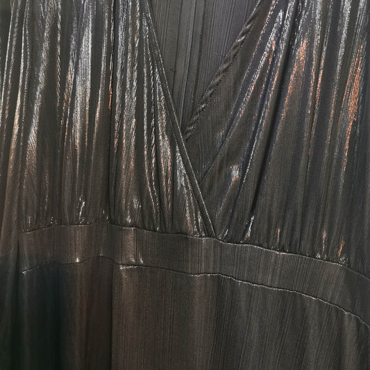 Robe de soirée brillante à manches bouffantes